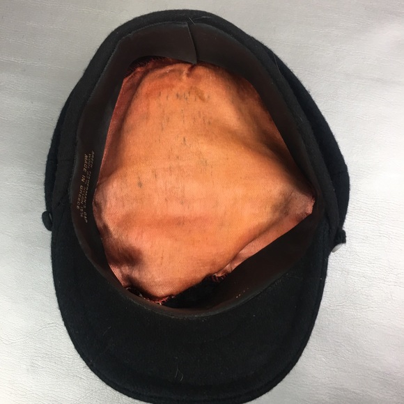 Vintage black wool Greek fisherman's cap hat - Picture 8 of 9